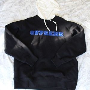 Supreme hooded crewneck sweatshirt